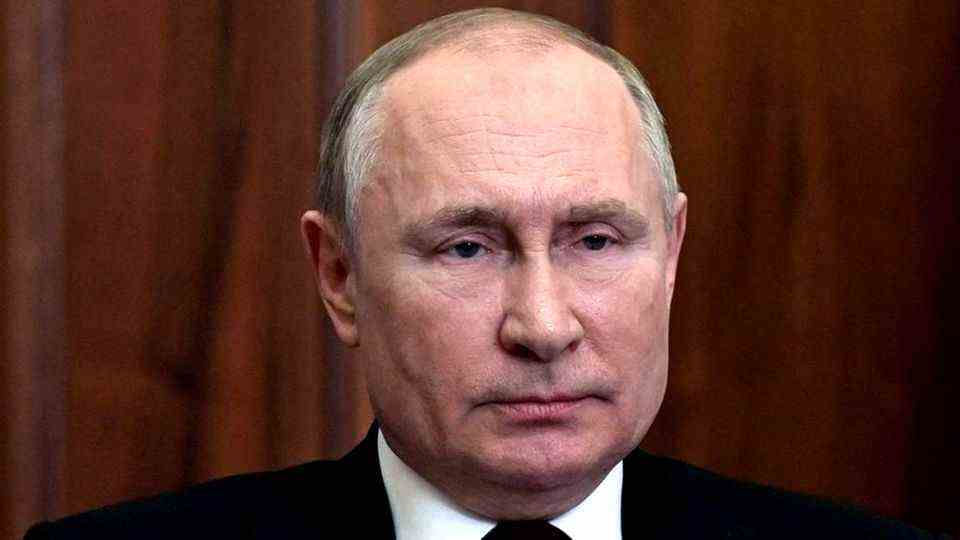 Ukraine-Krise: Russlands Präsident Wladimir Putin hält seine Rede