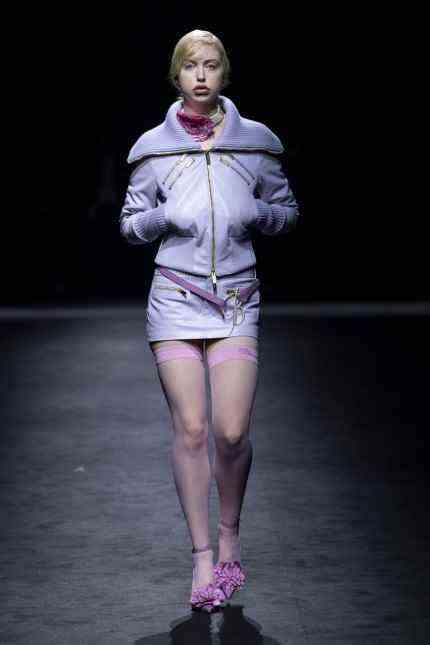 Fashion Week Milan: Actress Chloe Cherry walked the catwalk at Blumarine.