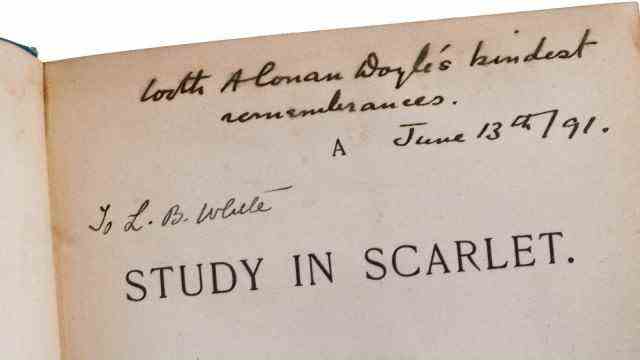 Holmes memorabilia: Doyle sued for all rights "Study in Scarlets" to a magazine - a mistake he should not repeat.