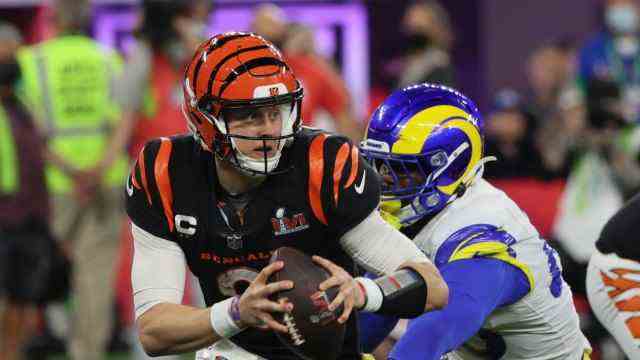 Los Angeles Rams Super Bowl victory: Hardly made a mistake and was still the loser in the end: Bengals quarterback Joe Burrow.