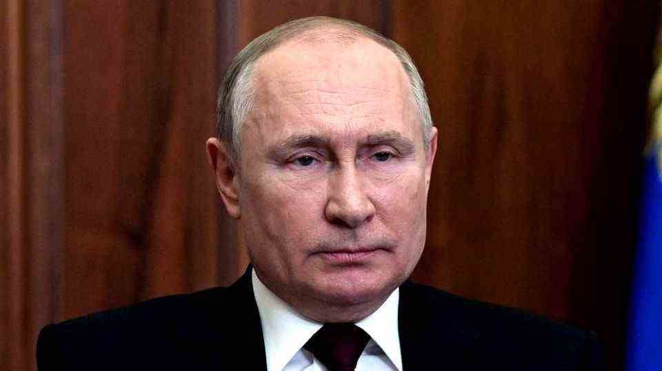 Ukraine-Krise: Russlands Präsident Wladimir Putin hält seine Rede