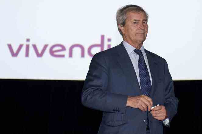 Vincent Bolloré arrives at a Vivendi general meeting in Paris in 2018.