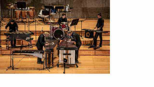 Konzertverein Isartal: There is also a lot to see when the percussion quintet is on stage.