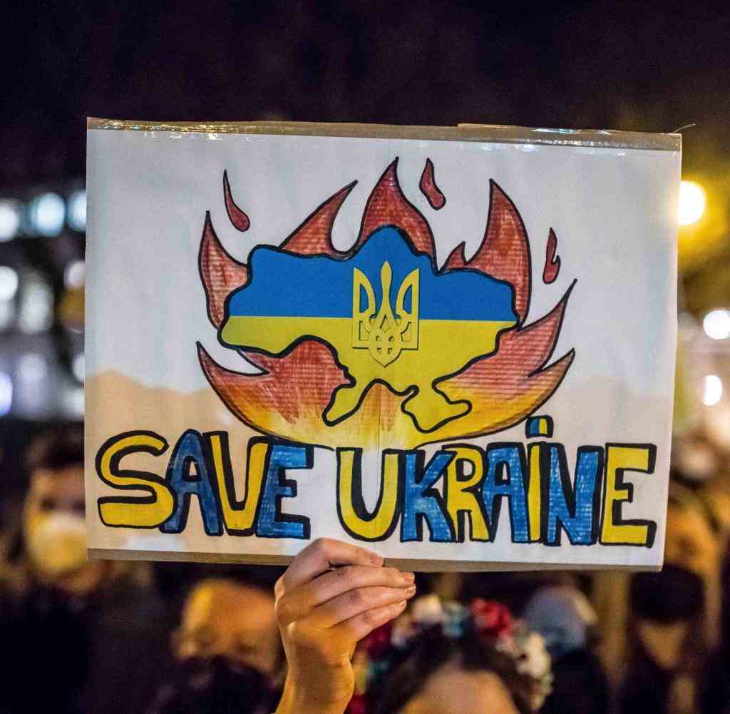 German Ukrainians Protest Russian Invasion of Ukraine