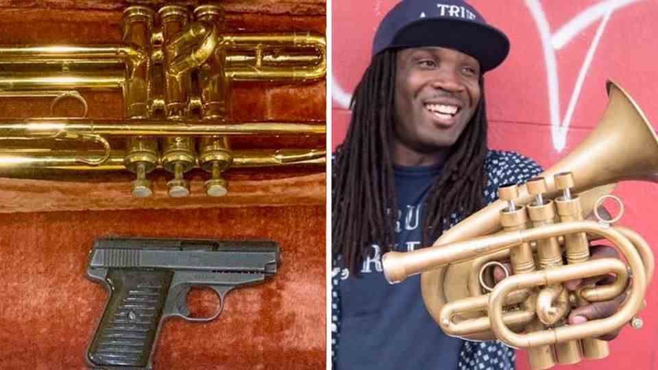 Shamarr Allen trades instruments for weapons