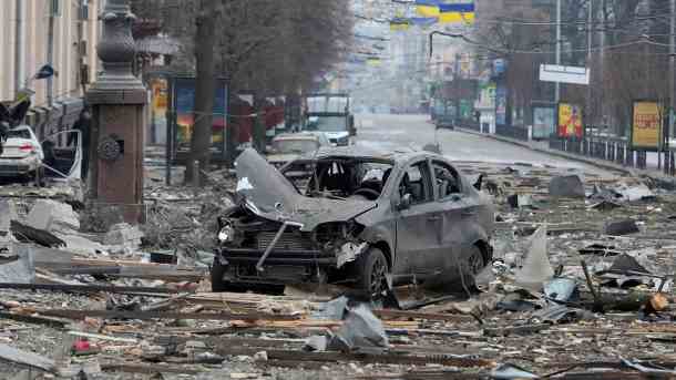 Die zweitgrößte Stadt in de Ukraine, Charkiw, steht unter massivem russischen Beschuss: Russland will nun die Infrastruktur des ukrainischen Geheimdienstes angreifen.  (Quelle: Reuters)