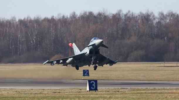 Ein Kampfjet der Bundeswehr: Der polnische Luftraum wird abgesichert. (Quelle: Twitter/Team_Luftwaffe)