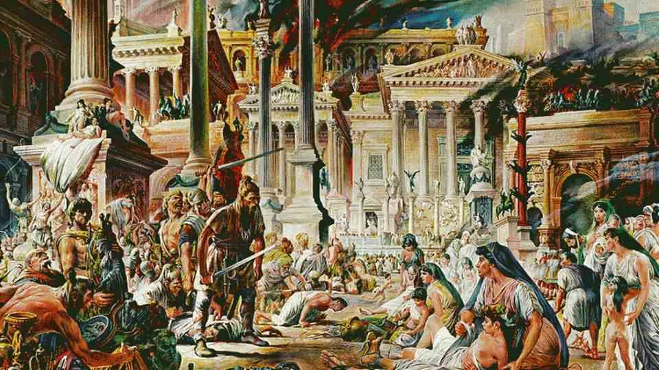 This is how the sack of Rome was imagined in the 19th century. 