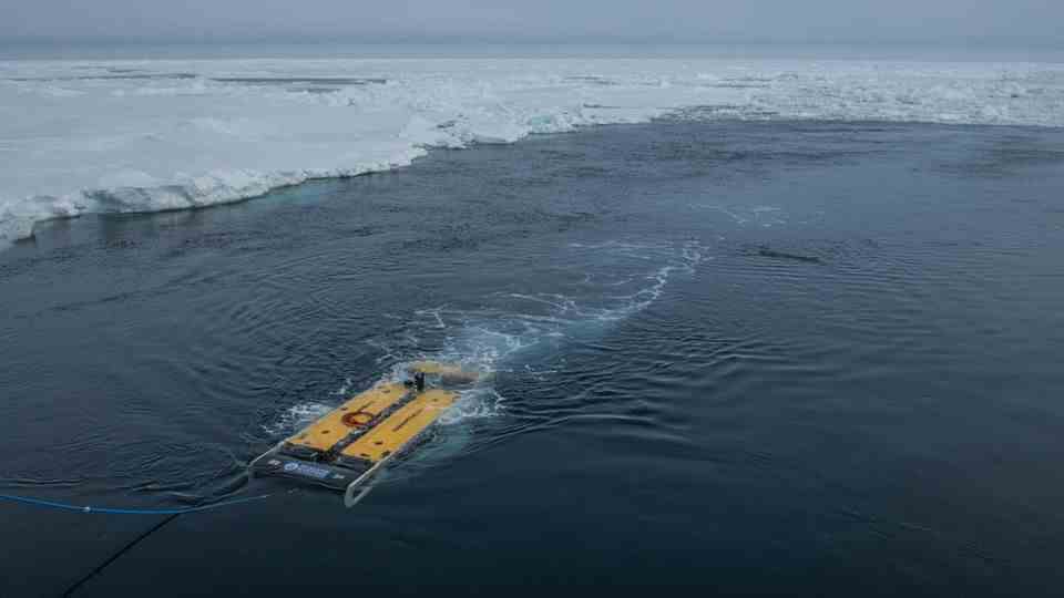 Battery-powered submersibles combed the seabed for about six hours at a time