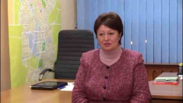 Galina Danilchenko, die neue Bürgermeisterin von Melitopol, sitzt in ihrem Büro: Sie wurde von Russland eingesetzt. (Quelle: Melitopol Mayor's Office)