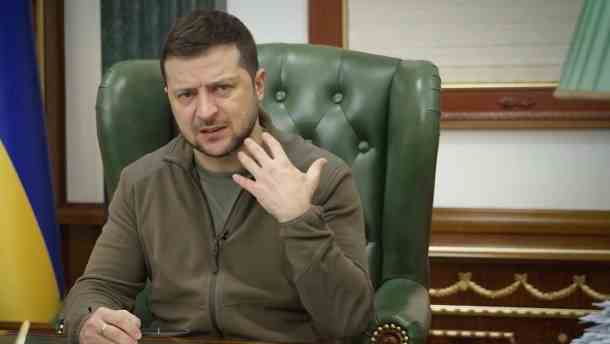 Wolodymyr Selenskyj bei seiner Fernsehansprache: Der ukrainische Präsident verurteilte die Entführung eines Bürgermeisters. (Quelle: Bildschirmfoto aus der Ansprache)