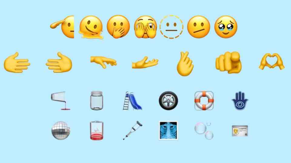 New emoji icons from iOS 15.4