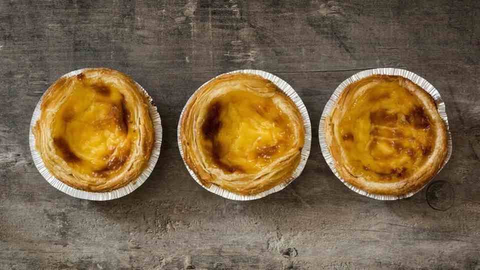 Pasteis de Nata from Portugal These puff pastry tarts with custard are also popular in this country.