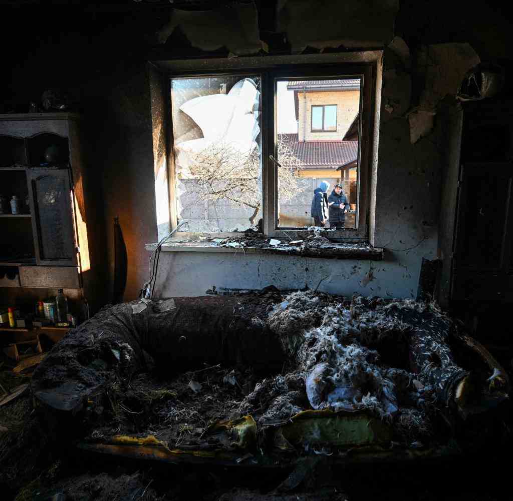 Diese Wohnung in Kiew wurde bei einem russischen Angriff komplett zerstört
