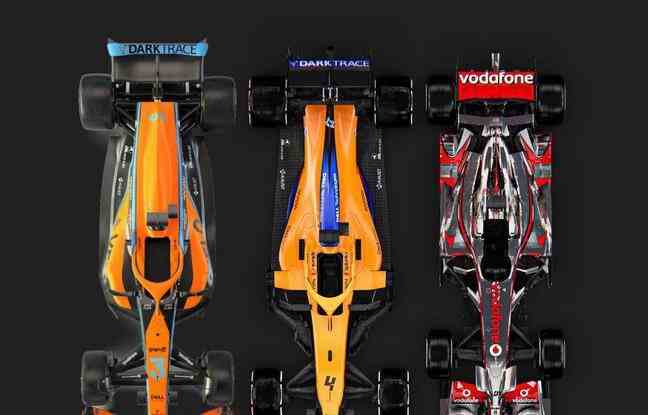 The evolution of the F1 cars of the McLaren team between 2008 and 2022. 