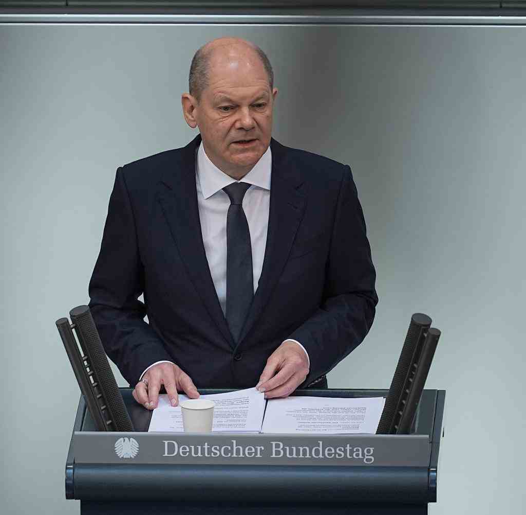 Olaf Scholz in der Generaldebatte des Bundestages
