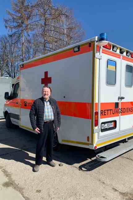 War in Ukraine: Ambulance donations are particularly important now, says Bogdan Puszkar.  The former pastor from Bamberg helps at the Polish-Ukrainian border.