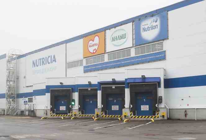 The packaging warehouse at Danone's Istra-Nutricia plant in Istra (Russia) in December 2019.