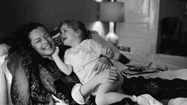Romy Schneider: Romy Schneider with her daughter Sarah in her Paris apartment in 1981.
