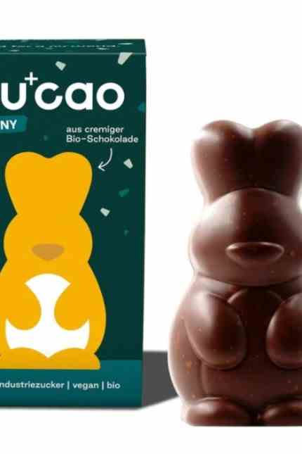 To have and to be: vegan, organic, plastic-free, reduced sugar: Easter bunny from Nu Company.