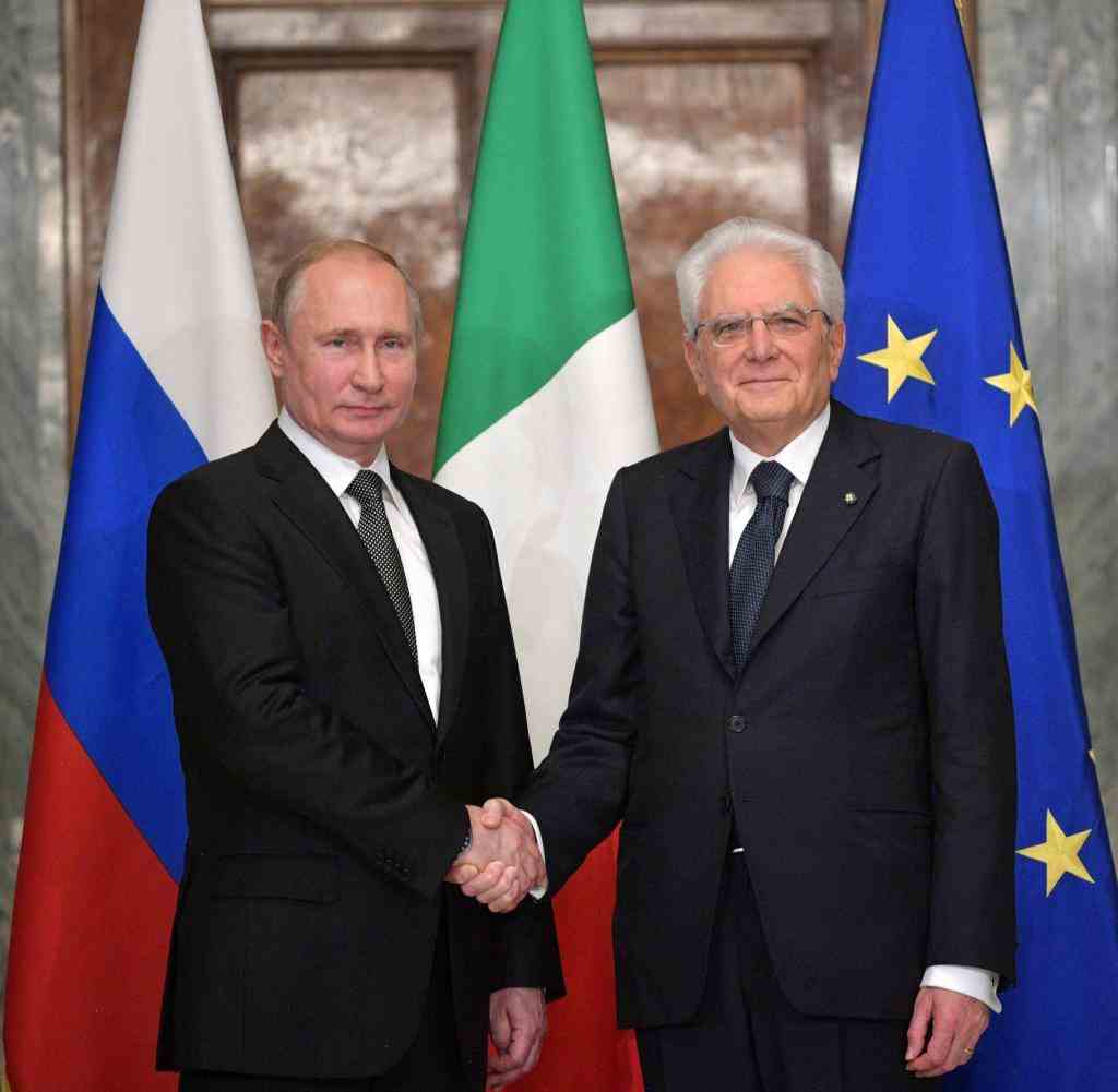 Partnerschaft, die nun Risse bekommt: Italiens Präsident Sergio Mattarella bei einem Treffen mit Wladimir Putin im Jahr 2019