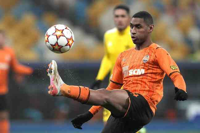 Mateus Tetê, here during a Champions League match between Shakhtar Donetsk and Sheriff Tiraspol, in December in kyiv