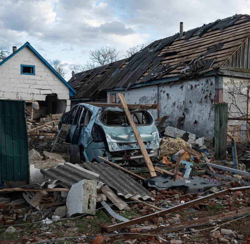 Destruction in Andriivka, near Kyiv