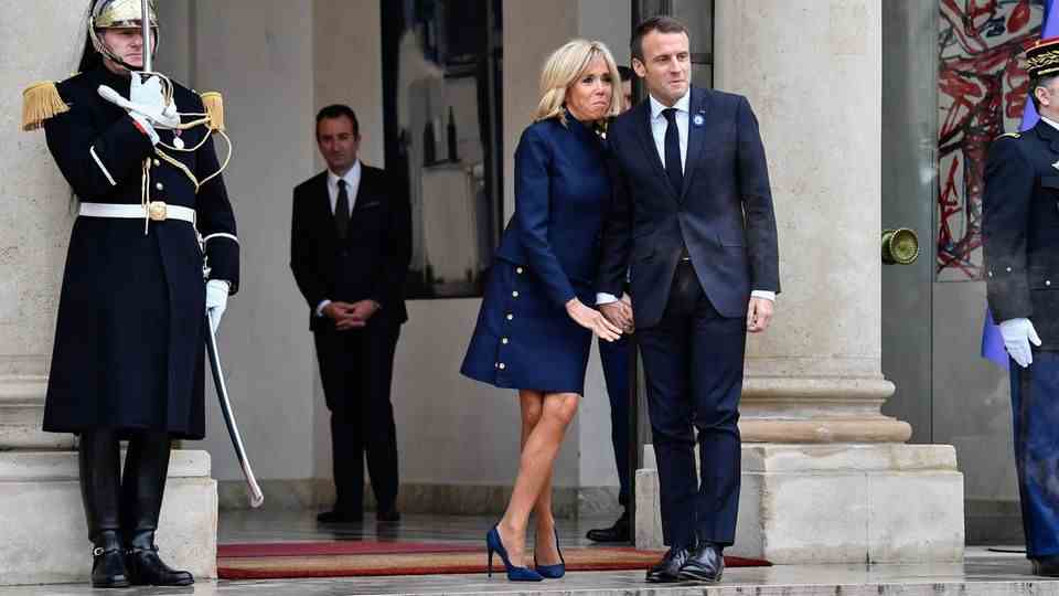 France's blue and France's fashion have a permanent place in Brigitte Macron's repertoire.