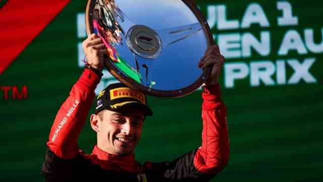 Max Verstappen in Formula 1: Second victory in the third race of the season: Charles Leclerc.