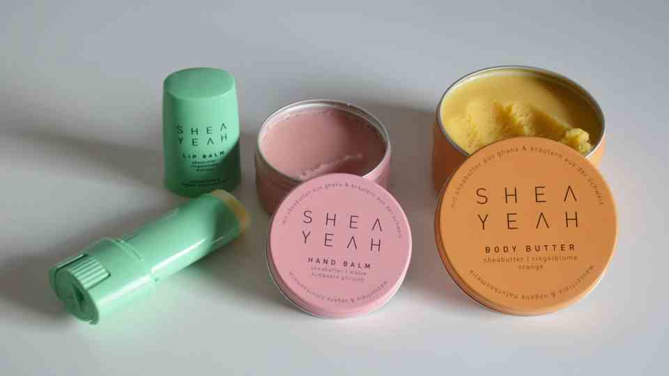 Shea Yeah products: Lip Balm, Hand Balm, Body Butter