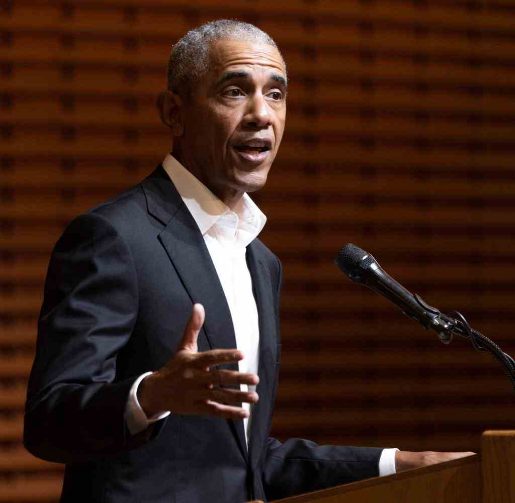 Obama im Cyber Policy Center an der Stanford University in Kalifornien