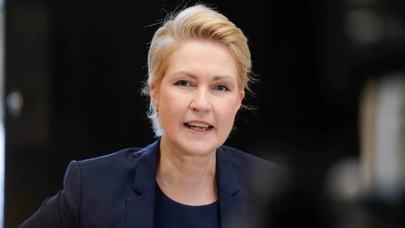 A portrait of Prime Minister Manuela Schwesig (SPD) of Mecklenburg-Western Pomerania  