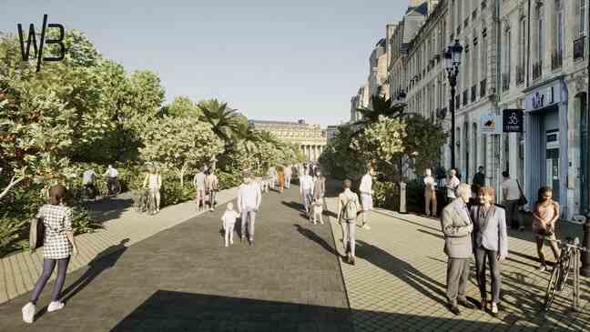 The redesigned vision of the Alleys of Tourny in Bordeaux by architecture student William Boy
