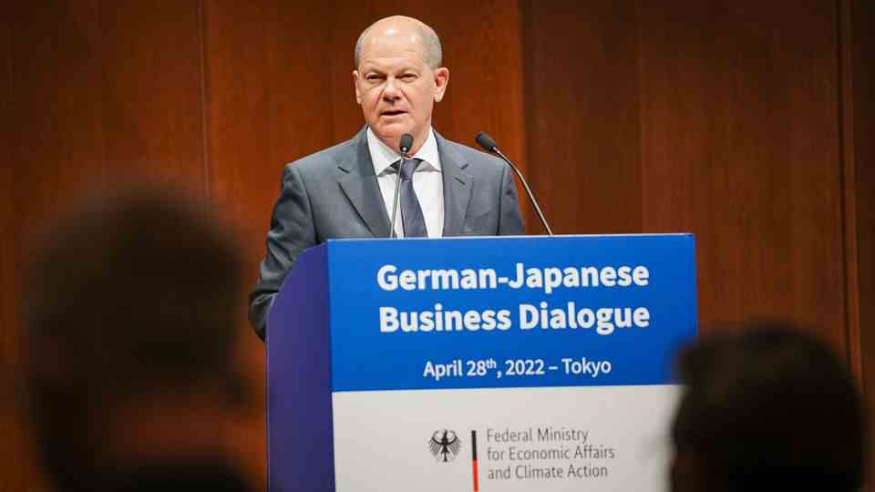 Chancellor Olaf Scholz in Japan on Thursday