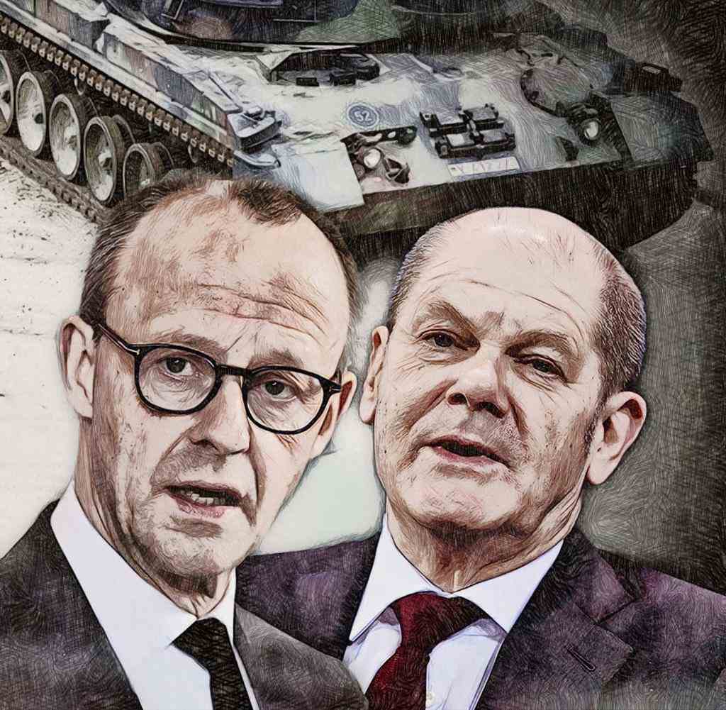 Germany supplies Gepard tanks to Ukraine.  But opposition leader Friedrich Merz (CDU) thinks very little of Olaf Scholz' (SPD) actions