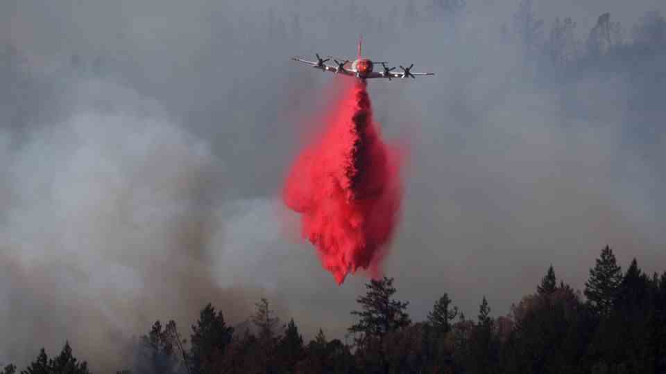 Image 1 of 15 of the photo series to click: One of the firefighting planes that is used by the California Department of Forestry and Fire Protection.