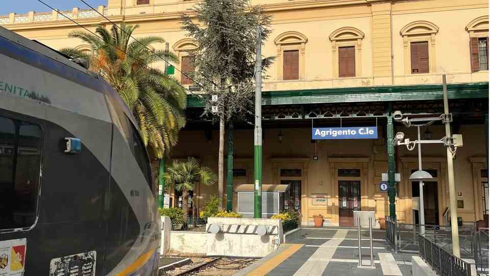 The beginning of a journey through Europe: Agrigento train station in Sicily