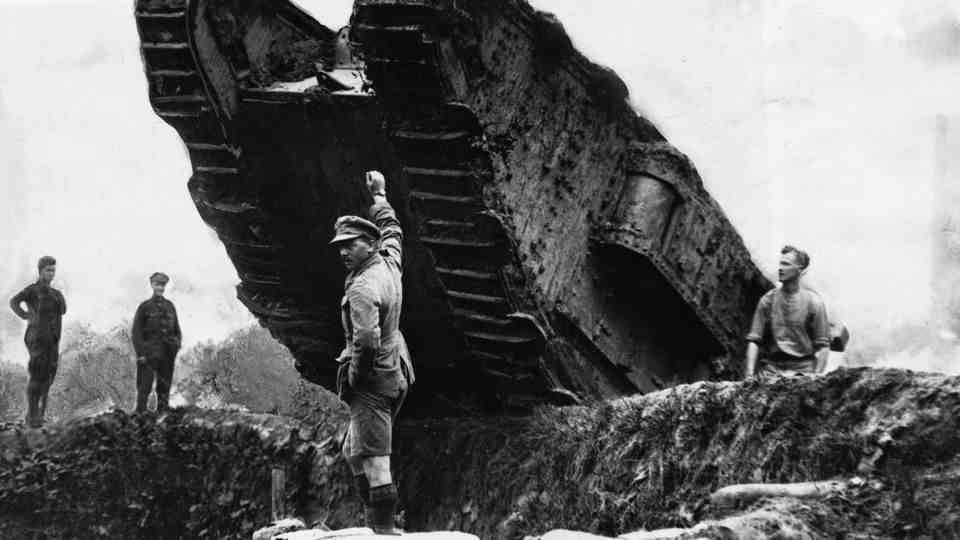 A British tank at Cambrai.