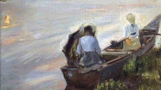 Prien: Max Slevogt, Nachen am Chiemsee, painted in 1900.