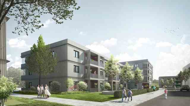 Trees instead of concrete: GWG is currently planning and building around 500 wooden apartments, including on Hochmuttinger Strasse.