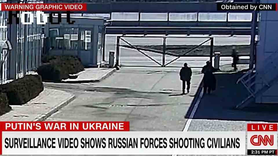 Videoaufnahme kurz vor den tödlichen Schüssen russischer Soldaten auf zwei Ukrainier