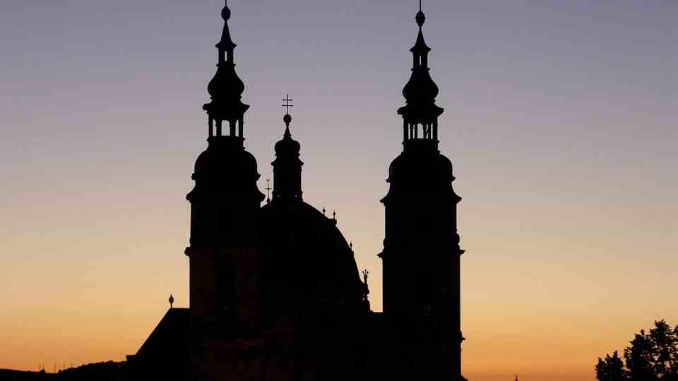Fulda Cathedral at sunset