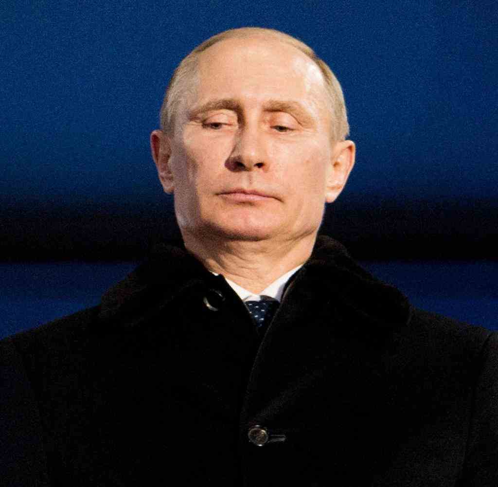 Russian President Vladimir Putin is seen during the Opening Ceremony in Fisht Olympic Stadium at the Sochi 2014 Paralympic Winter Games, Sochi, Russia, 07 March 2014. Photo: Julian Stratenschulte/dpa ++