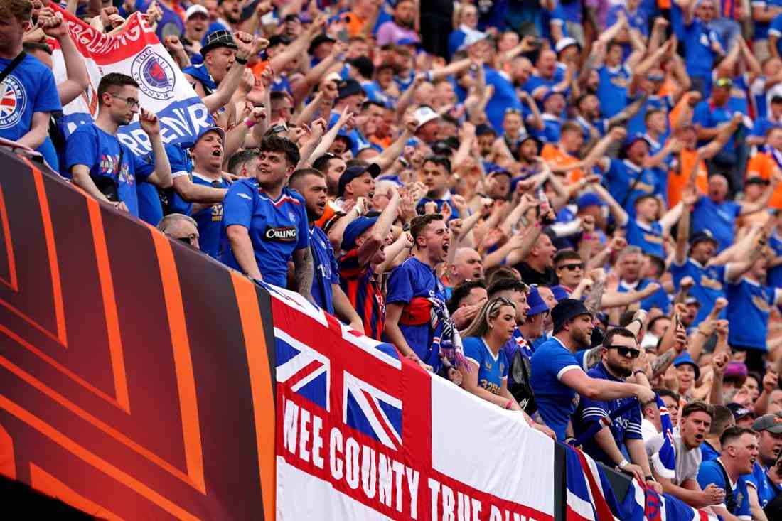 Euphorisch: die Fans der Glasgow Rangers im Europa-League-Finale.