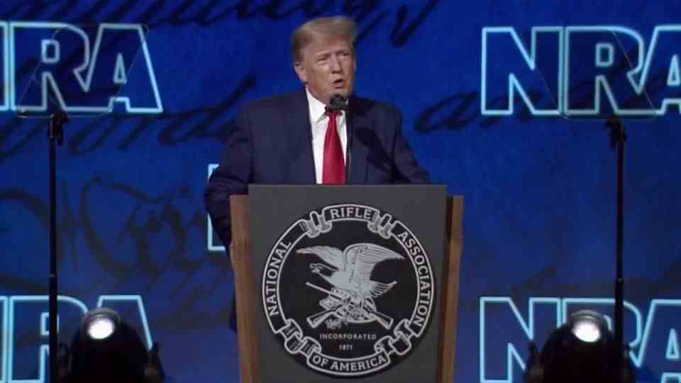 Ex-President at the gun lobby: Trump debunks the hypocrisy of the gun argument - with just one paragraph of his NRA speech