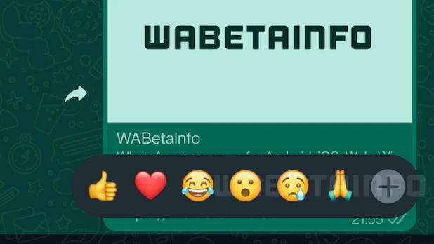 This is what the emoji reactions will look like on WhatsApp.