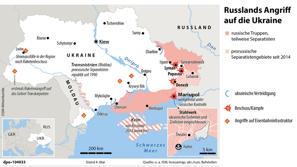 ANgriffe auf die Ukraine