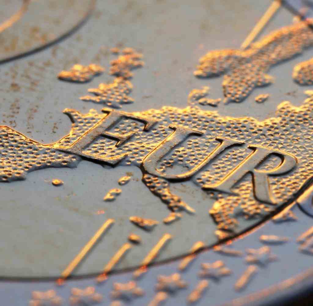 EURO Coin, Close-up at sunset Getty ImagesGetty Images