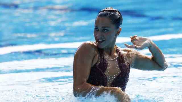 Swimming World Championship: Anita Alvarez in Budapest, before the dramatic incident.