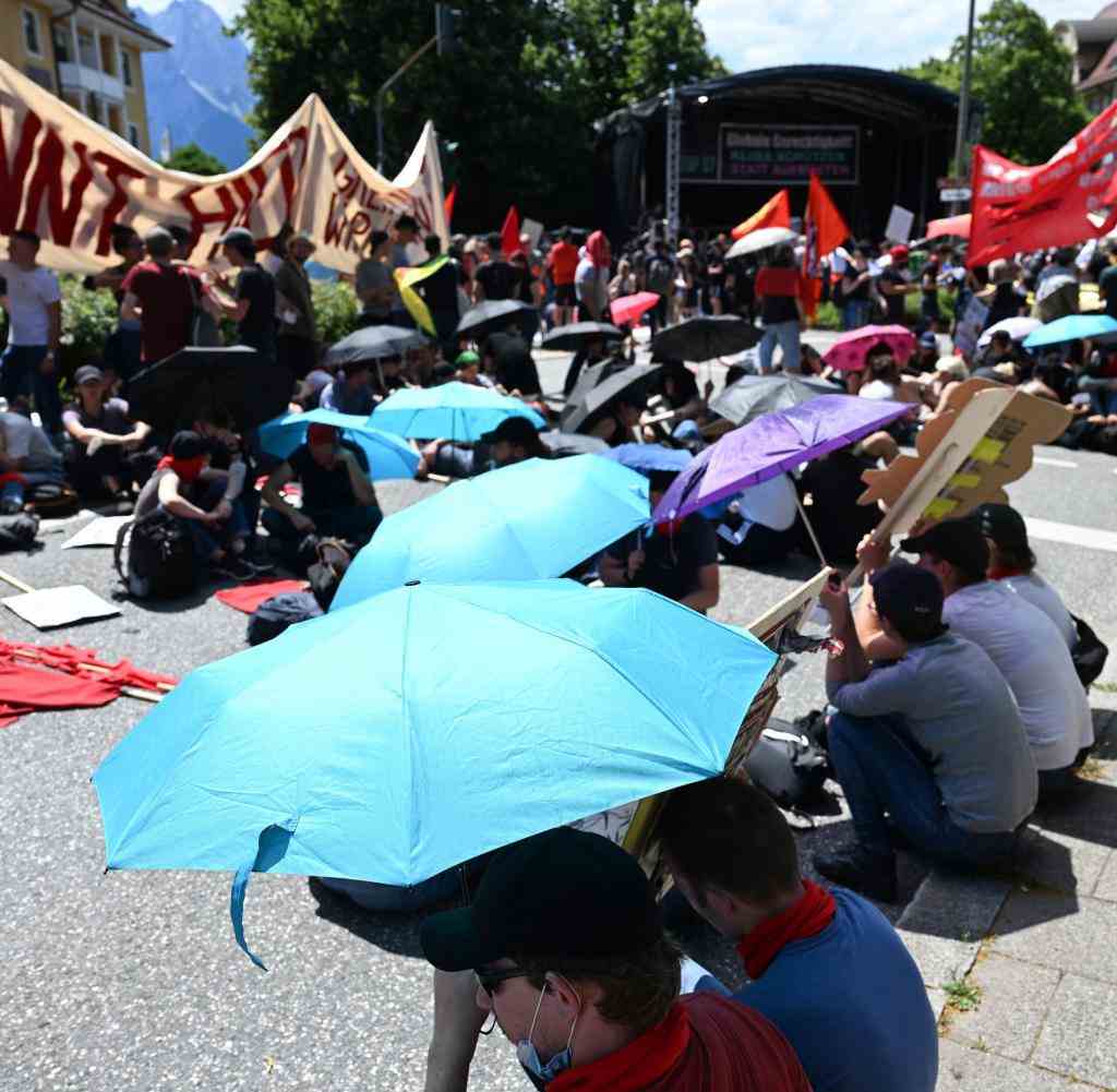 G7-Gipfel 2022 - Demonstration Garmisch-Partenkirchen